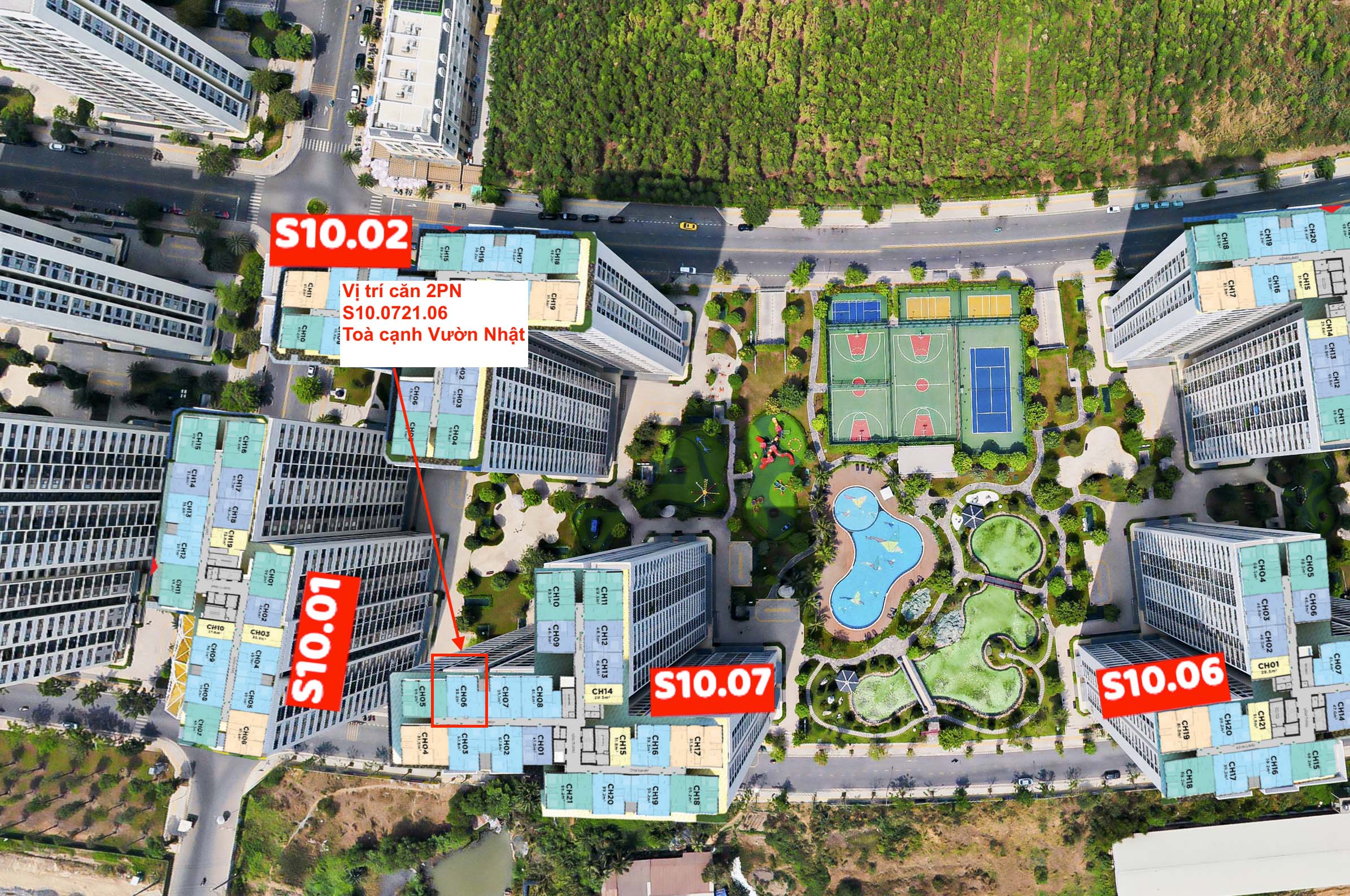 vị trí căn 2PN giá tốt Origami